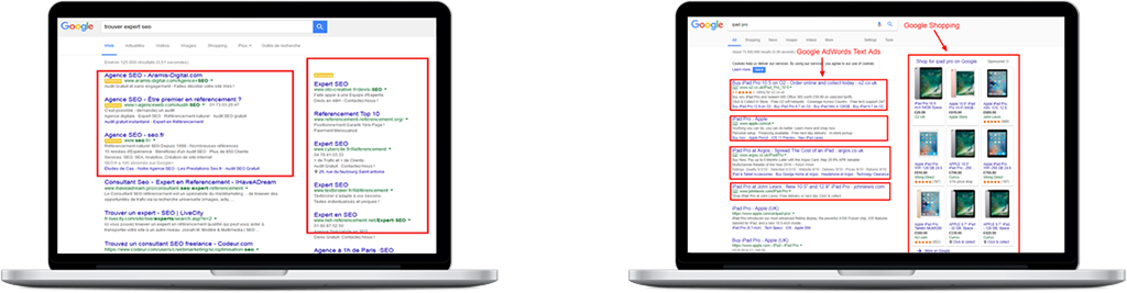 liens sponsorisees google adwords campagne google ads